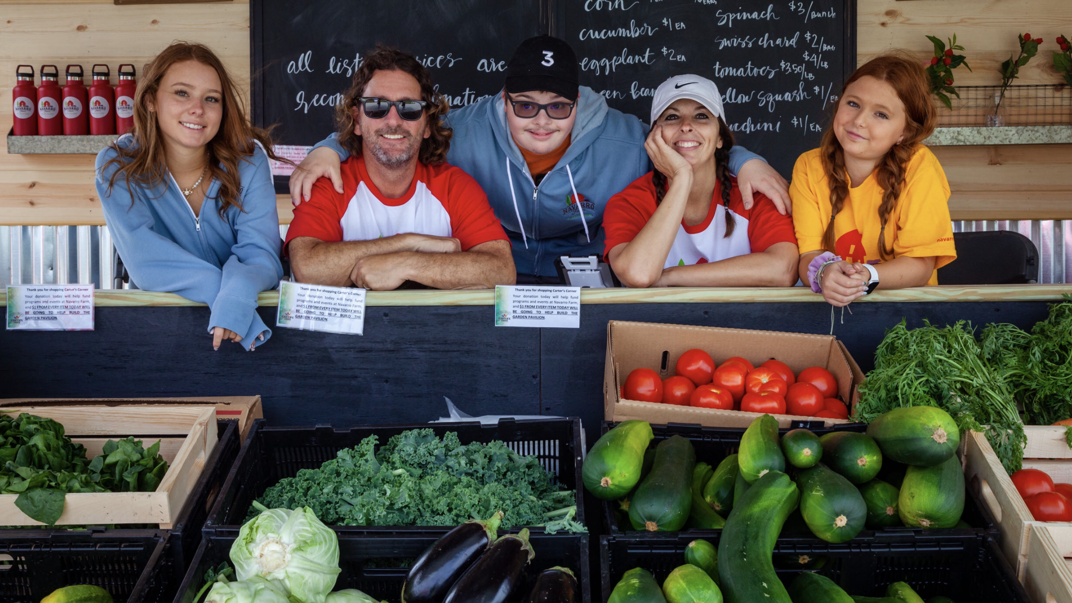 Navarro Family at the farmstand